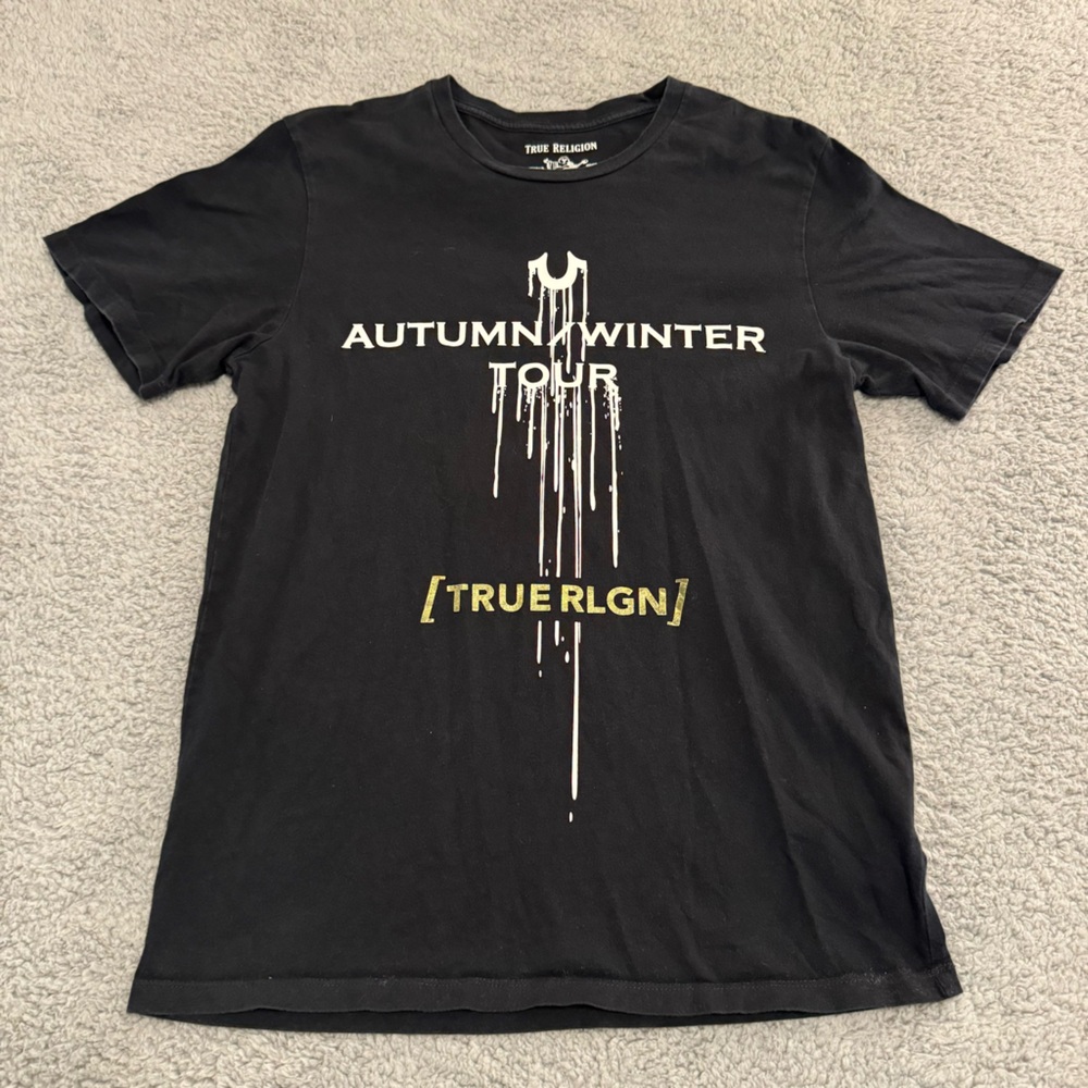 True Religion Autumn Winter World Tour Men’s Shirt Size Small Black